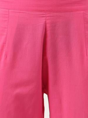 Pink floral print cotton salwar 2