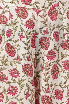White floral print cotton salwar