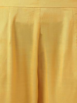 Yellow floral print cotton salwar 2