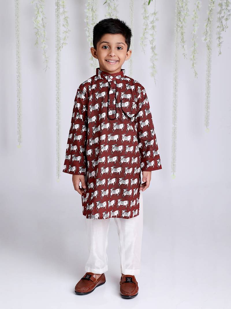 KID1 Animal Print Kurta Pajama