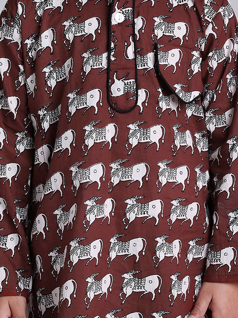 KID1 Animal Print Kurta Pajama