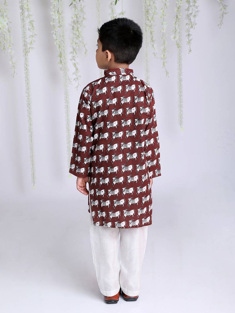 KID1 Animal Print Kurta Pajama