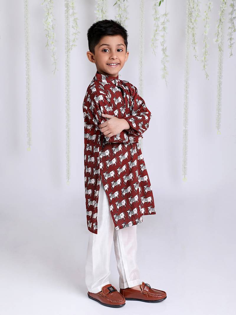 KID1 Animal Print Kurta Pajama