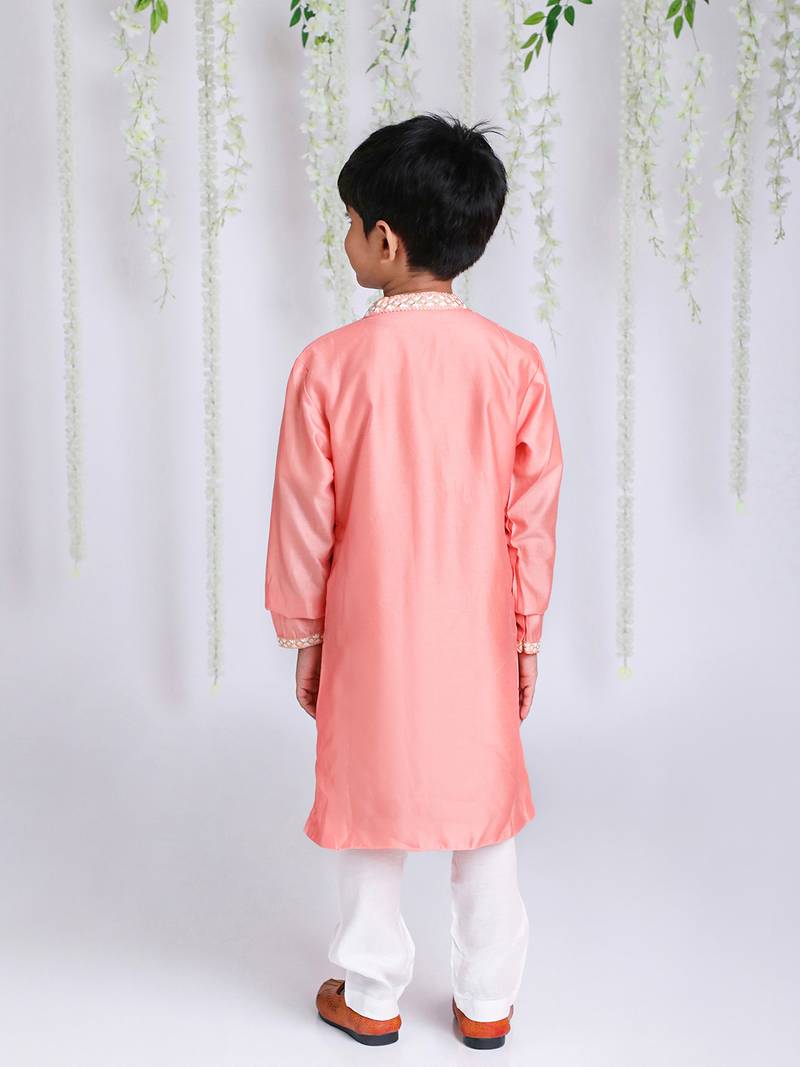 KID1 Embroidered Kurta Pajama Set