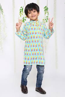 KID1 Pina colada boys kurta only