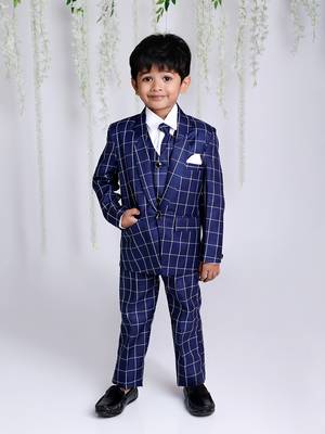 KID1 4PCS Party Wear Suit With Tia 1