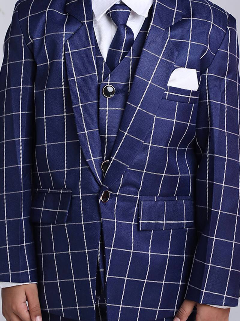 KID1 4PCS Party Wear Suit With Tia