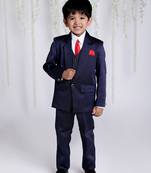 KID1 4PCS Party Wear Suit With Tia