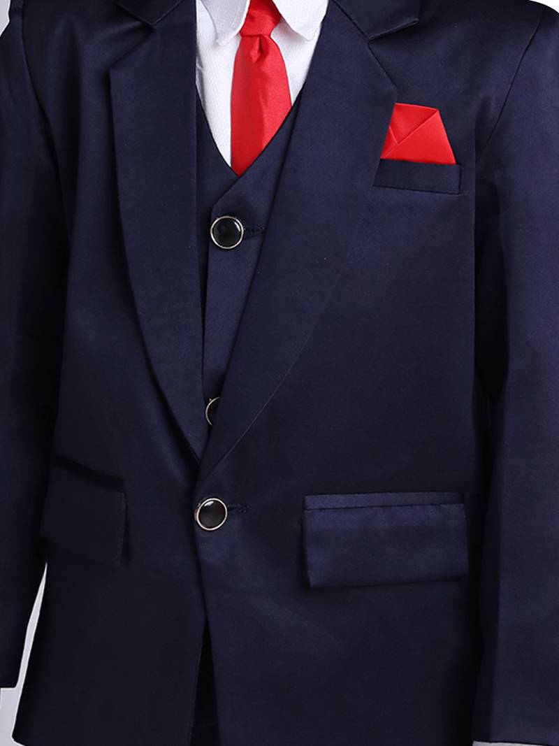 KID1 4PCS Party Wear Suit With Tia