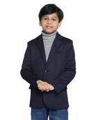 Blue plain cotton boys-blazer