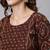 Brown Printed Cotton Kurta Trouser With Dupatta Set