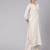 White Printed Viscose rayon Kurta Palazzo With Dupatta Set