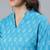 Sky Blue Printed Cotton Kurta Palazzo With Dupatta Set