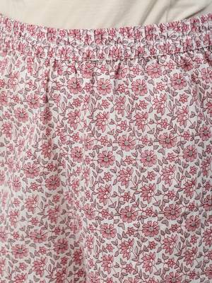 Pink Printed Cotton Kurta Palazzo With Dupatta Set 3