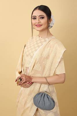  Latest Collection Lakhnavi cotton Silk Designer Indian wear Saree With Blouse 1