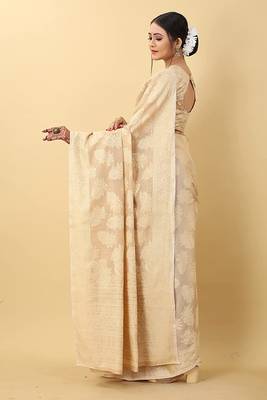  Latest Collection Lakhnavi cotton Silk Designer Indian wear Saree With Blouse 4