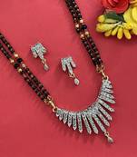 Gold agate mangalsutra