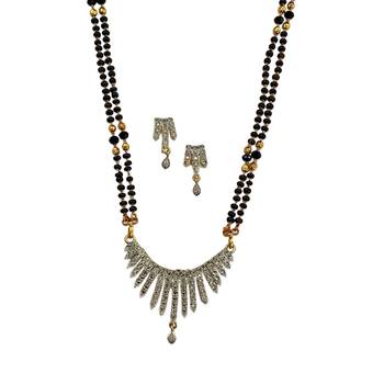 Gold agate mangalsutra 3