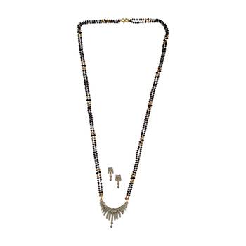 Gold agate mangalsutra 4