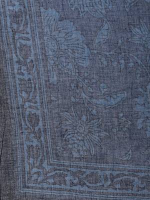 Indigo Printed Cotton Kurta Palazzo With Dupatta Set 3