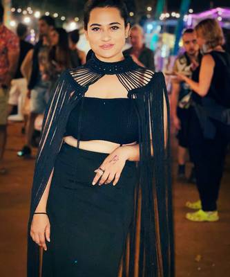 Metallic Cape  - Black 2