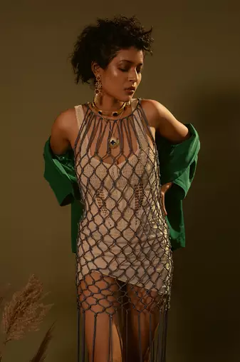Blue Knotted Dress