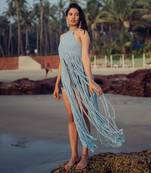 Macrame Top Long - Blue