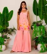 Peach Pearl Sharara
