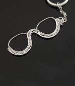 Pince-nez Sterling Silver Keychain