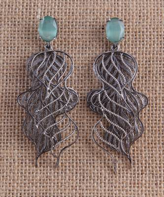 Moana Silver Earrings Handcrafted with Filigree Work 4
