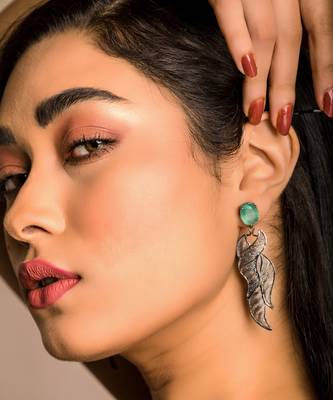 wave silver filigree dangler earring 5