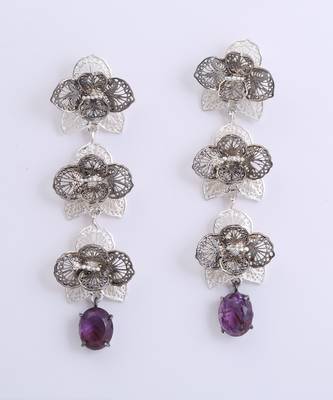 Orquidea Silver Earrings 4