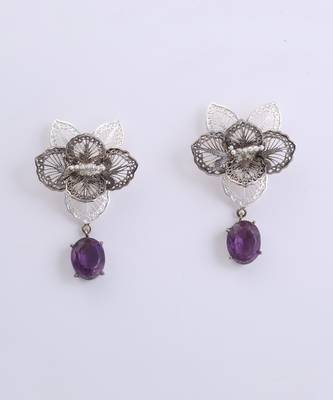 Orquidea Silver Earrings Studs 4