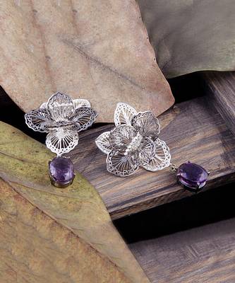 Orquidea Silver Earrings Studs 5