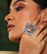 Raj-Kanya Silver Stud Earrings