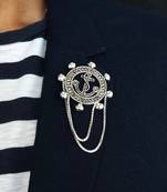 Mauretania Anchor Brooch Pin with Silver Filigree Work