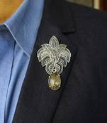 King Ashoka Silver Brooch