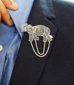 Ibhanan Royal Silver Brooch with Chains