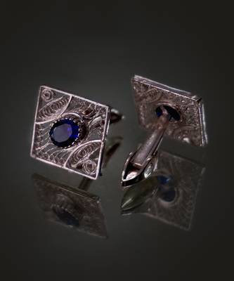 Malhar Royal Silver Cufflinks 2