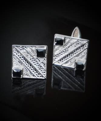 Shayan Silver Cufflinks 3
