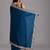 Navy blue dori and sequins embroidered art silk wedding saree for bride