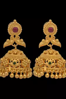 Gold jhumkas