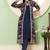 Colorful Navy blue Sequins embroidered georgette indian salwar kameez