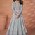 Pastel Blue Faux Georgette Trendy Floor Length Salwar Suit