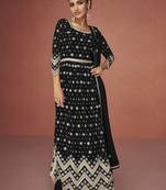 Black Color Embroidered Festival Salwar Kameez
