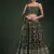 Mehendi Green Zari And Sequins Embroidered Georgette Indian Wedding Mehendi Ceremony Lehenga Dress
