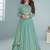 Turquoise Embroidered Georgette Festival Wear Anarkali Salwar