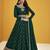 Dark Green Georgette Long Length Trendy Salwar Suit