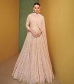 Baby Pink color Georgette Floor Length Anarkali Suit