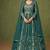 Teal Color Sequins Work Georgette Anarkali Salwar Kameez